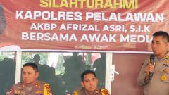 Kapolres Pelalawan AKBP AFRIZAL ASRI, S.I.K Silahturahmi dengan Awak Media