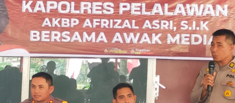 Kapolres Pelalawan AKBP AFRIZAL ASRI, S.I.K Silahturahmi dengan Awak Media