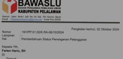 Bawaslu Pelalawan Keluarkan Surat Pelanggaran Etik Kepada Oknum ASN Tidak Netral di Pilkada